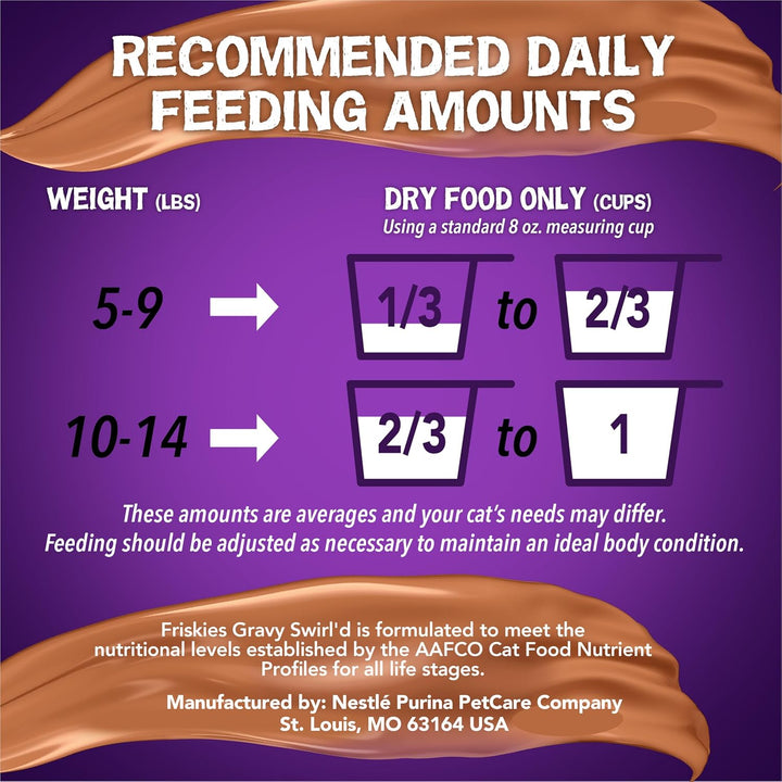 Purina  Dry Cat Food Gravy Swirl'D with Flavors of Chicken, Salmon and Gravy - 22 Lb. Bag