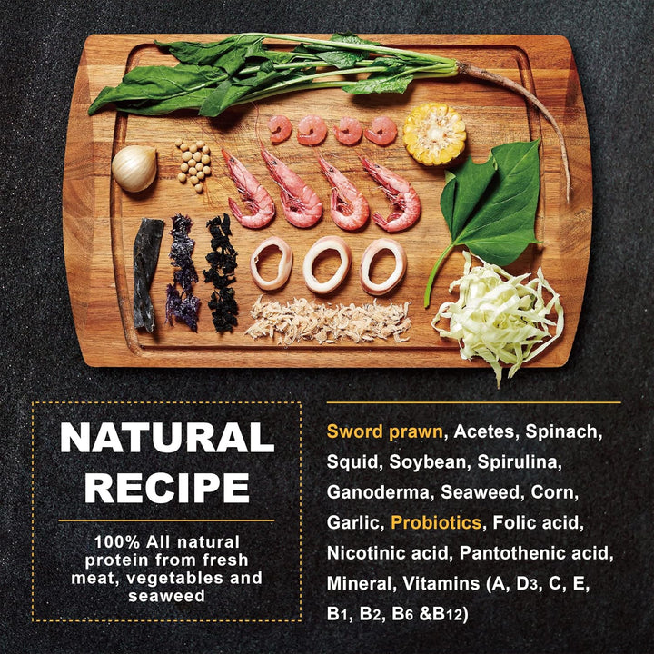 Betta Fish Food, Pro Shrimp Patties, 50% Sword Prawns + Akiami Paste Shrimps, All Natural Protein, Rich in Calcium, for Betta'S Healthy Development and Cleaner Water, 0.7 Oz