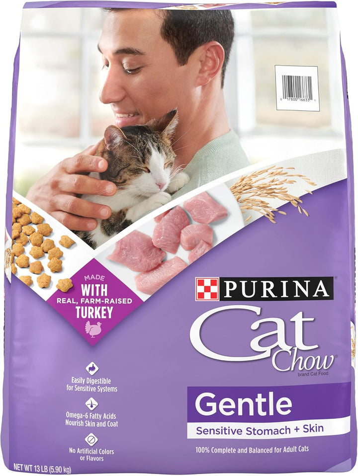 Gentle Sensitive Stomach and Skin Dry Cat Food with Turkey - 13 Lb. Bag