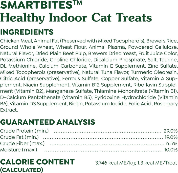Feline Smartbites Healthy Indoor Cat Treats, Tuna Flavor, 16 Oz. Tub