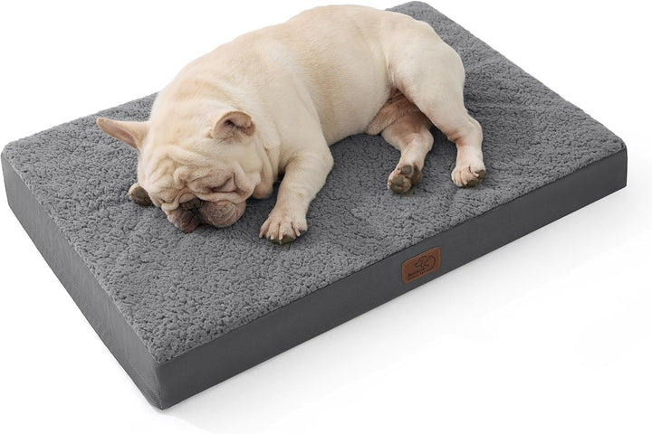 Dog Beds Large Sized Dog - Comfy Flat Pet Beds with Removable Washable Cover, Orthopedic Egg Crate Foam Puppy Mat, Suitable for Pet up to 65 Lbs