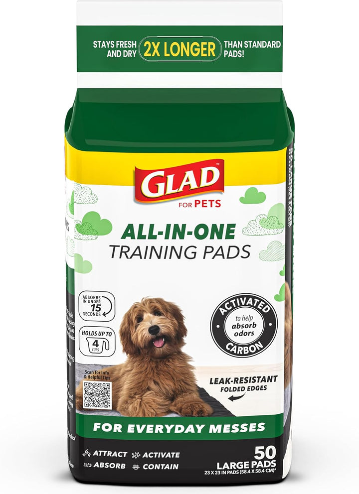 for Pets Black Charcoal Puppy Pads, 23"X23" Disposable Pee Pad That Absorbs & Neutralizes Urine Instantly, Activated Carbon Training Pads for Dogs - 100 Count