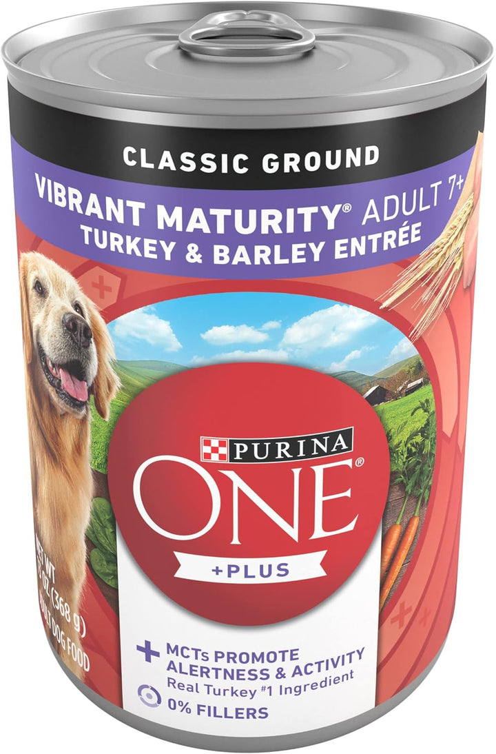 Classic Ground Chicken and Brown Rice, and Beef and Brown Rice Entrees Wet Dog Food Variety Pack - (Pack of 6) 13 Oz. Cans