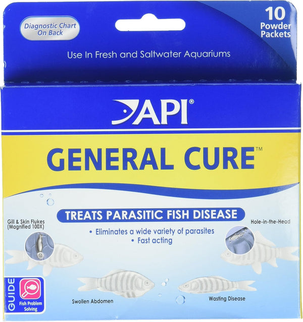 General Cure Freshwater and Saltwater Fish Powder Medication 10-Count Box