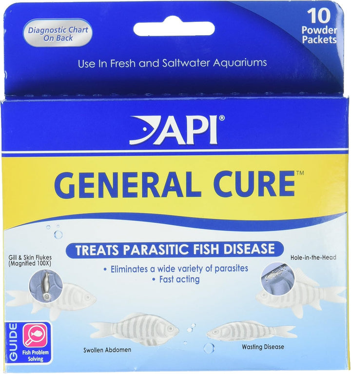 General Cure Freshwater and Saltwater Fish Powder Medication 10-Count Box