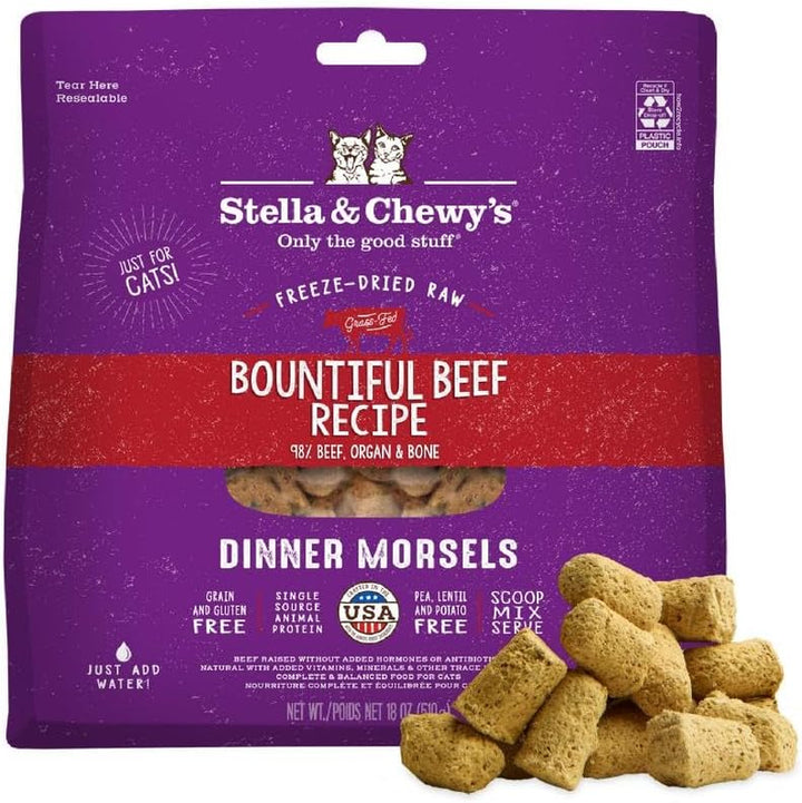 Freeze-Dried Raw Cat Dinner Morsels - Premium Chicken Recipe with 98% Cage-Free Meat & Organs - Natural Grain-Free Cat & Kitten Food - Made in USA - 3.5 Oz