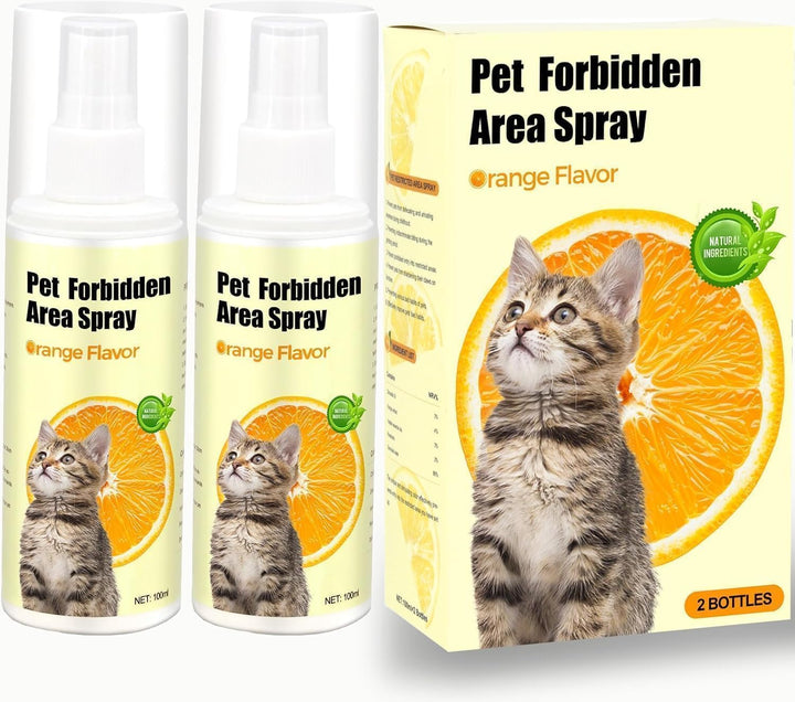 Cat Deterrent Spray – Anti-Scratch Cat Spray 100% Natural, Plant-Based Formula to Stop Scratching, Chewing & Urine Spraying – Indoor Use Safe for Furniture, Fabric, Pets & Kids – 6.76 Fl Oz
