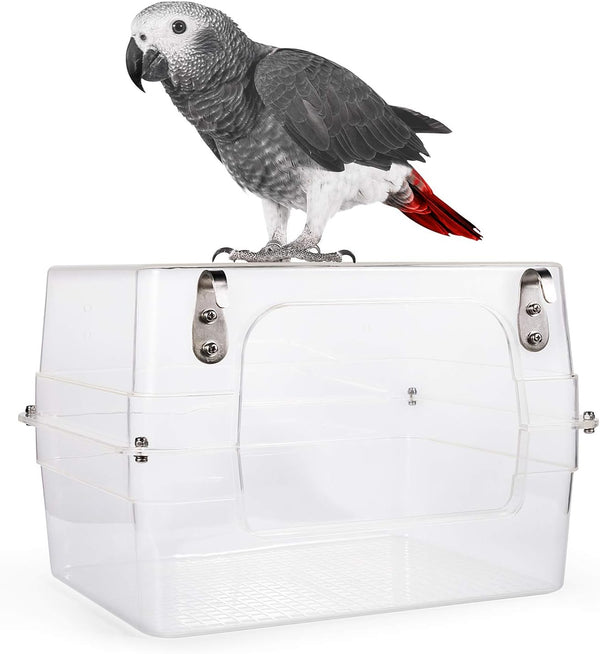Large Bird Bath for Cage, Parrot Bath for Parakeet, African Grey, Amazon, Conure, Cockatiel(13X11X8 Inch)