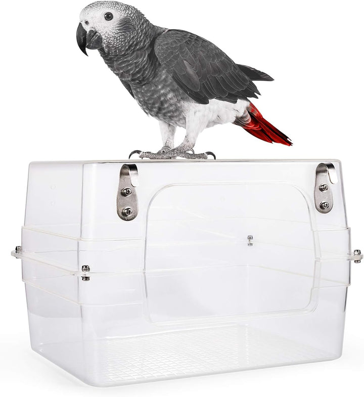 Large Bird Bath for Cage, Parrot Bath for Parakeet, African Grey, Amazon, Conure, Cockatiel(13X11X8 Inch)