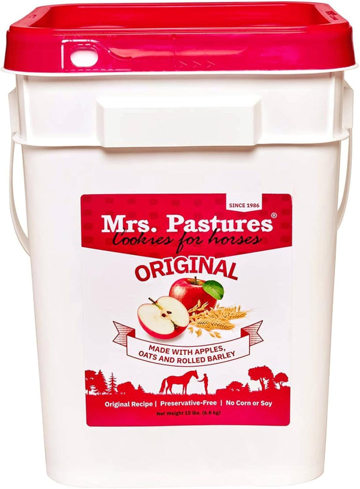 Mrs Pastures Cookies and Treats for Horses - Premium Horse Treats - Made with Apples, Oats, and Rolled Barley - Preservative Free - All Natural Ingredients - No Corn or Soy - Made in USA - (5Lb Bag)