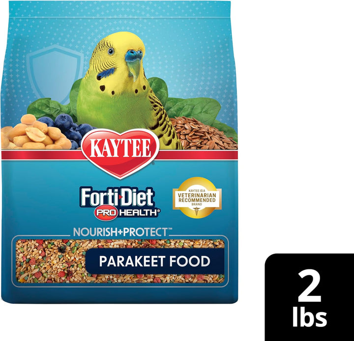 Forti-Diet Pro Health Nourish+Protect Parakeet Food, Comprehensive Nutrition Backed by Science, Digestive Health, Immune Support, 2 Pounds