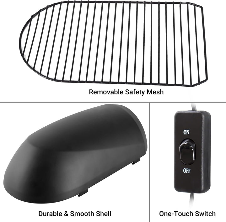 Bird Cage Light Fixture Combo Kit, Aviansun Lamp Hood with 2.4% UVB UVA 20W Compact Fluorescent Bulb for All Kinds Captive Birds