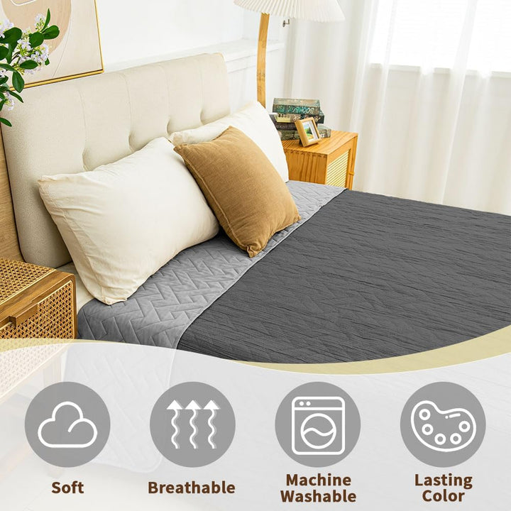 100% Waterproof Dog Bed Blankets Double Sided Dog Couch Cover Knurling Pattern Pet Bed Cover Reversible Furniture Couch Sofa Car for Puppy Kids