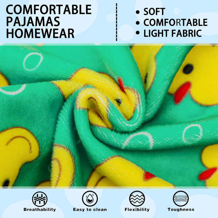 Dog Pajamas Onesie: Comfortable Four-Legged Apparel for Small, Medium, & Large Dogs, Polyester Material for Comfort, Wrinkle Resistance, Moisture Wicking, and Stretchiness Yellow Duck S