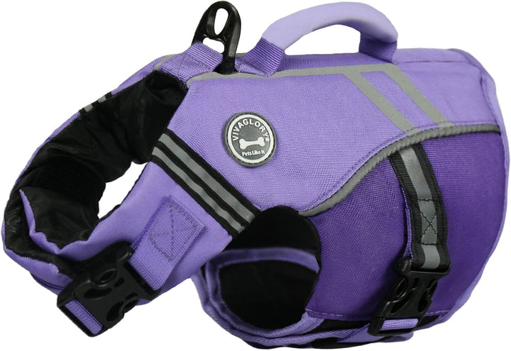 Sports Style Dog Life Vest, Dog Life Jacket for Swimming & Boating, Ripstop & Buoyancy for Puppy Doggy, Lifejacket with Handle, M, Blue