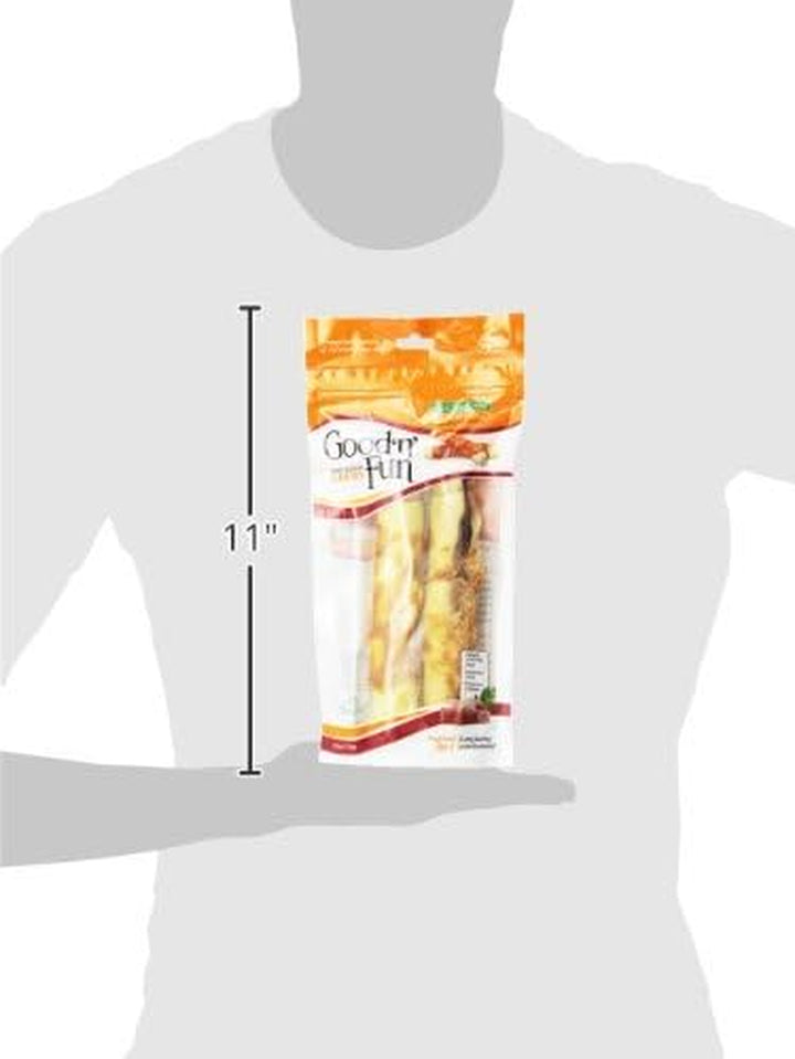 Good ‘N’ Fun Triple Flavor Chews for Large Dogs, Treat Your Dog to Long-Lasting Chews Made with Beef Hide, Chicken and Artificial Pork Flavor, 2 Count