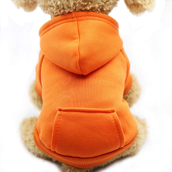 Winter Dog Hoodie Sweatshirts with Pockets Warm Dog Clothes for Small Dogs Chihuahua Coat Clothing Puppy Cat Custume (Coffee, Small)