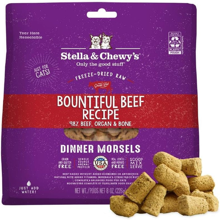 Freeze-Dried Raw Cat Dinner Morsels - Premium Chicken Recipe with 98% Cage-Free Meat & Organs - Natural Grain-Free Cat & Kitten Food - Made in USA - 3.5 Oz
