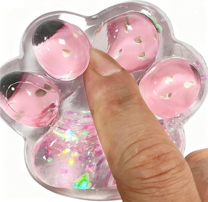 4PCS Taba Squishy, Cat Paw Squeeze Soft Fidget Toys, Stress Relief Novelty for Anxiety, Perfect for Stress and Anxiety Relaxing Toy