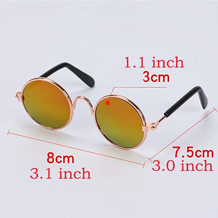 2Pcs Random Color Small Cat Kitten Glasses Pet Glasses Dog Sunglasses Pet Supplies Kittens Pet Sunglasses 3 Cm/1.1 Inch Cosplay Costume Photos Props