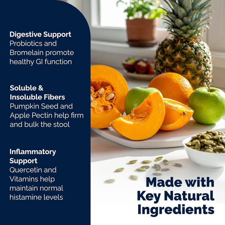 Glandex Anal Gland Soft Chew Treats with Pumpkin for Dogs Digestive Enzymes, Probiotics Fiber Supplement for Dogs Boot the Scoot (Peanut Butter Chews, 60 Count)