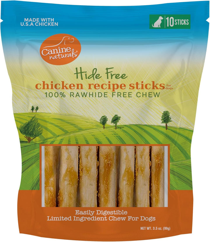 Chicken Recipe Chew - Rawhide Free Dog Treats - Made from USA Raised Chicken - All-Natural and Easily Digestible - 40 Pack of 5 Inch Stick Chews