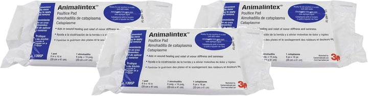3 Pack of Animalintex Poultices, 8 by 16 Inches, for Horses and Dogs