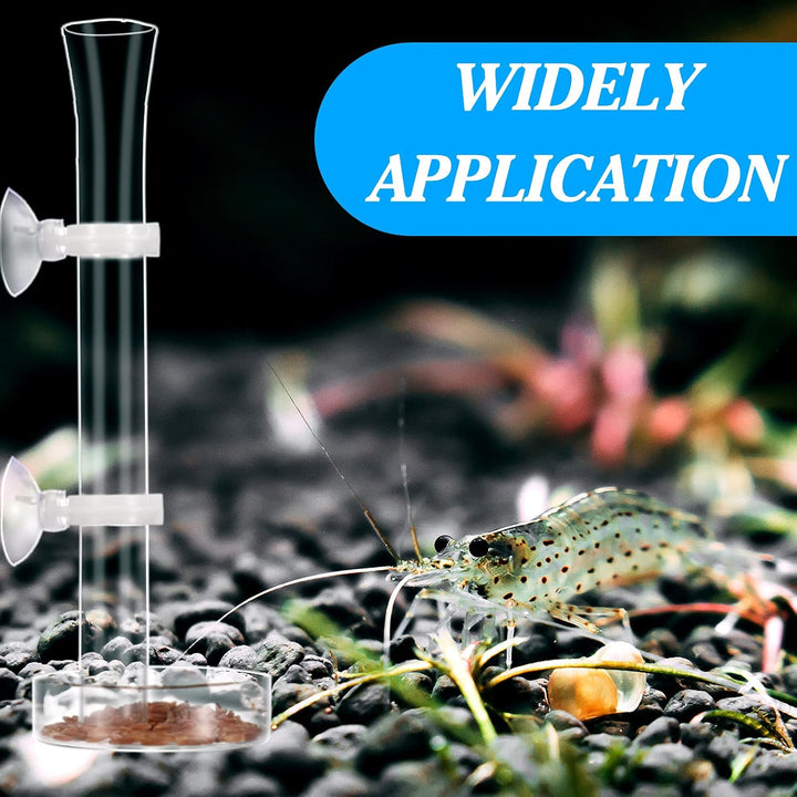 3 Pieces Shrimp Feeding Tube and Dish Set, Include Glass Shrimp Feeder Tube and 2 Aquarium Dish Bowl Fish Tank Feeding Supplies