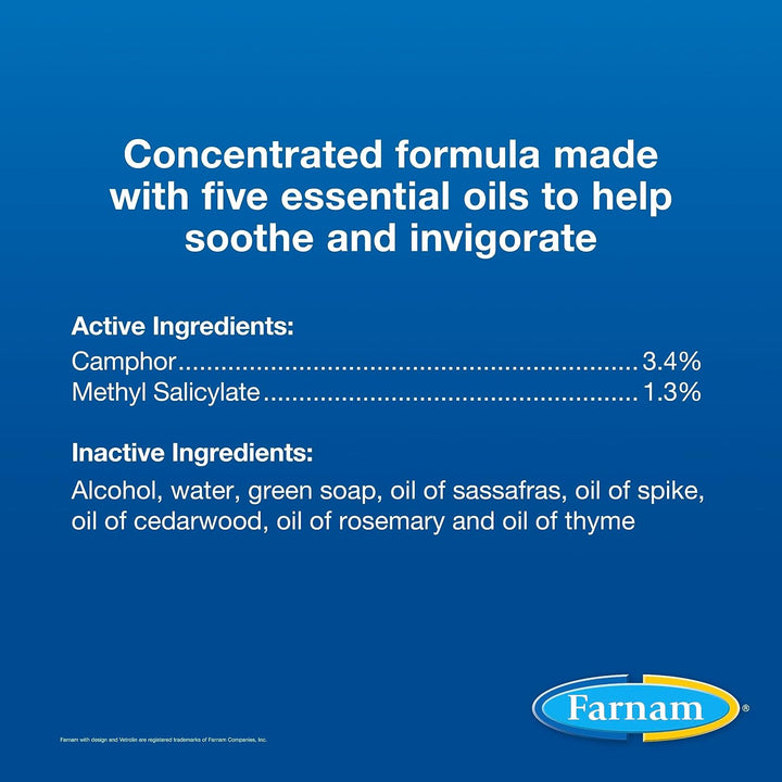 Vetrolin Horse Liniment for Muscle Soreness, Stiffness and Inflammation Relief on Horses, Helps Reduce Swelling, Aids in Pain Relief, 32 Oz.