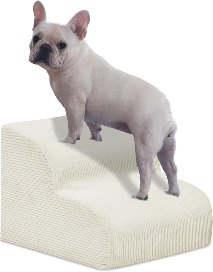 Dog Stairs for Small Dogs and Cats, 20" H 4 Steps Dog Ramp for High Beds, Couch, Sofa, Waterproof Pet Stairs with Removable Washable Cover, Non-Slip Sturdy Pet Steps