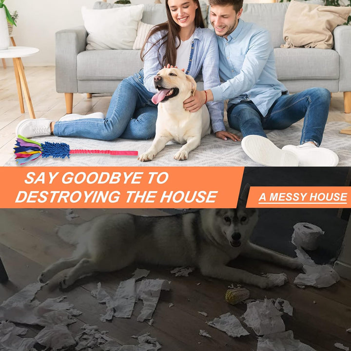 Dog Tug Toy, Dog Toys for Aggressive Chewers - Strong Squeak Rope Toy, Easy to GRAP Chew Toy for Large Dogs, Puppies, Middle Dogs - Ideal for Training and Play, Hand Made