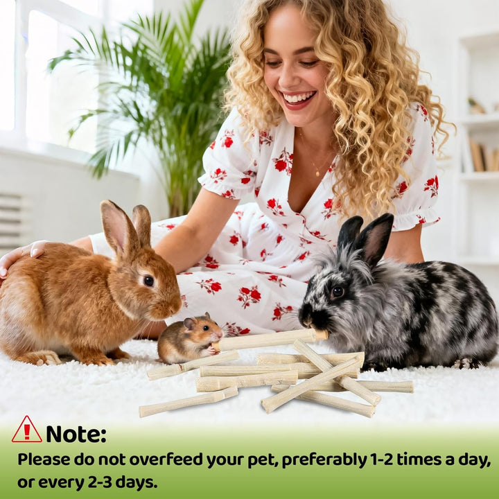 240G  Chew-Sticks - Natural Rabbit Bamboo Sticks Small Animal Chew Toy Bunny Molar Treats Atural Teeth Grinding Toys for Squirrel Guinea Pigs Chinchilla