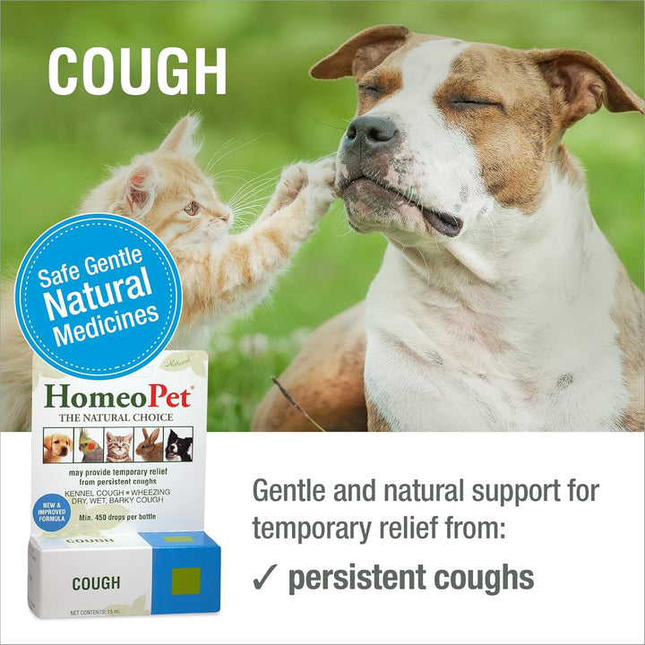 Cough, Safe and Natural Cough Supplement for Dogs, Cats, and Small Pets, 15 Milliliters