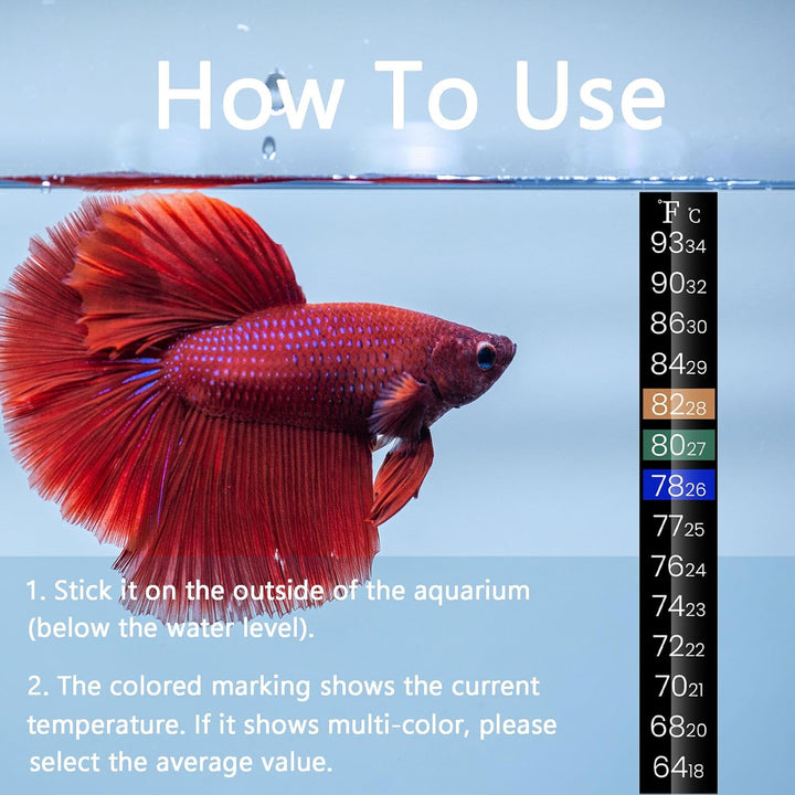 Aquarium Heater, 50W Fish Tank Heater, Adjustable Submersible Water Thermostat with Thermometer
