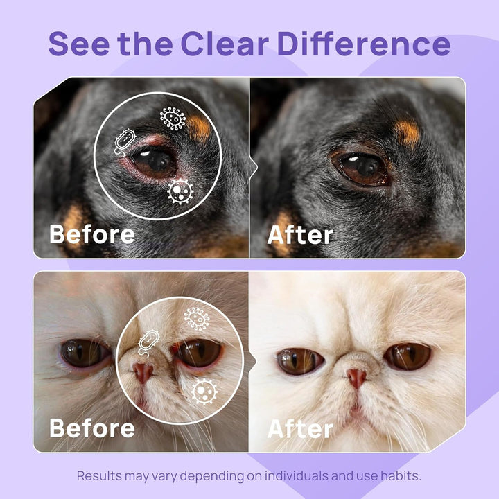 Dog Eye Drops 5.1 Fl Oz Eye Drops for Dogs and Cats Vet-Recommended Dog Eye Infection Treatment to Soothe Infection Allergy, Relieve Dry Eyes Pink Eyes, Pet Tear Stain Cleaner