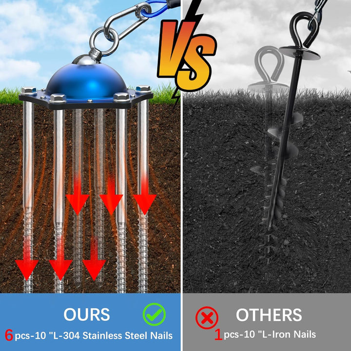 Dog Tie Out Cable and Stake for Camping,360°Swivel Dog Run- No Tangle,With 30FT Heavy Duty Cable, Runner for Yard - up to 150Lbs,Ideal for Outdoor Camping