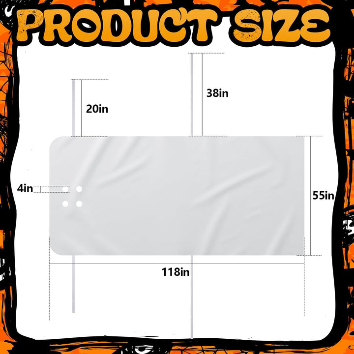 Halloween Ghost Horse Costume, Horses White Boo Ghost Cloak with Straps, Spooky Bull Ghosts Sheet Cosplay for Halloween Animal Themd Party Decoration