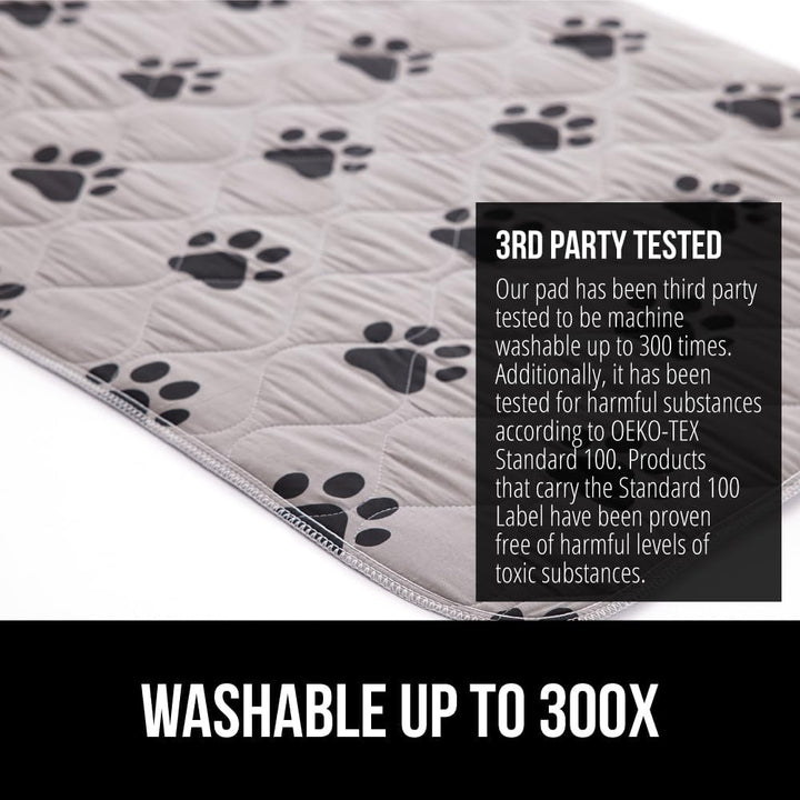 Washable Puppy Pads, Slip Resistant Dog Crate Mat, Waterproof Cloth Pee Pad for Training Puppies in Playpen, Reusable Pet Incontinence Blanket, Protects Sofa, Furniture, Floors, 18X12