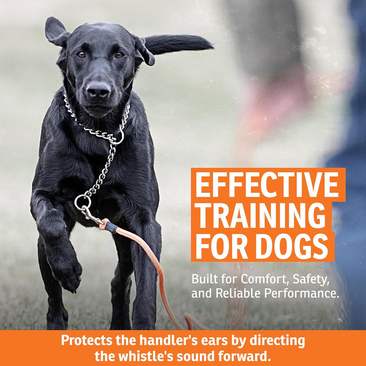 Brand Competition Mega Whistle - Hunting Dog Training Whistle with Easy-To-Blow Design - Protects Handlers Ear - Black