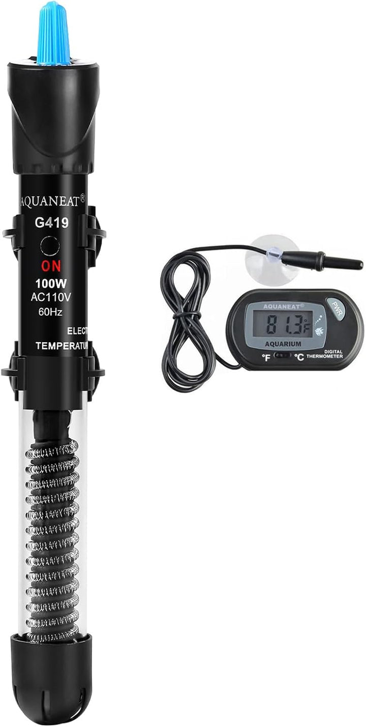 Aquarium Heater, 300W Fish Tank Heater, Adjustable Submersible Water Thermostat with Digital Thermometer