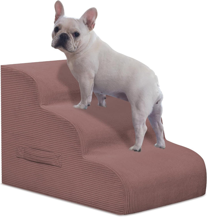 Dog Stairs for Small Dogs and Cats, 20" H 4 Steps Dog Ramp for High Beds, Couch, Sofa, Waterproof Pet Stairs with Removable Washable Cover, Non-Slip Sturdy Pet Steps