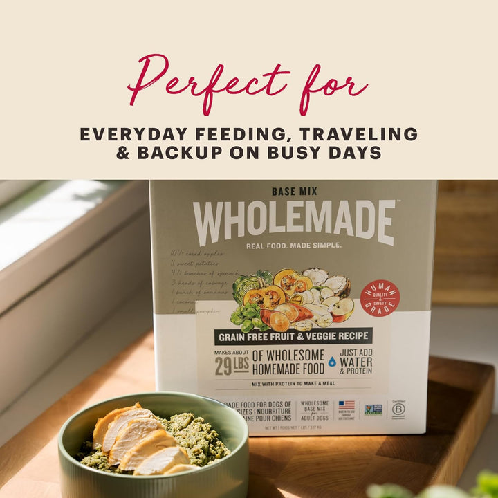 Wholemade™ Grain Free Fruit & Veggie Base Mix Dog Food (Just Add Protein), 7 Lb Box