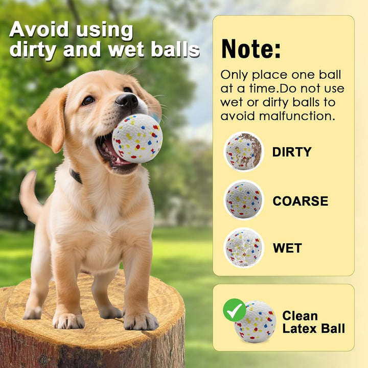 Automatic Dog Ball Launcher, Upgraded Dog Ball Throw Launcher, Adjustable Distance 10-40FT, for Small/Medium Dogs, with 3 2.3-Inch ETPU Balls, Indoor and Outdoor Interactive Toys