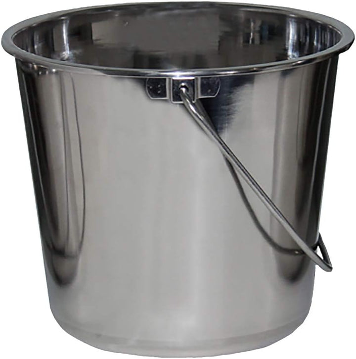 Stainless Steel Bucket (1 Gallon) - Great for Pets, Cleaning, Food Prep - Hang on Fences, Cages, Kennels - Home, Garage, Workshop