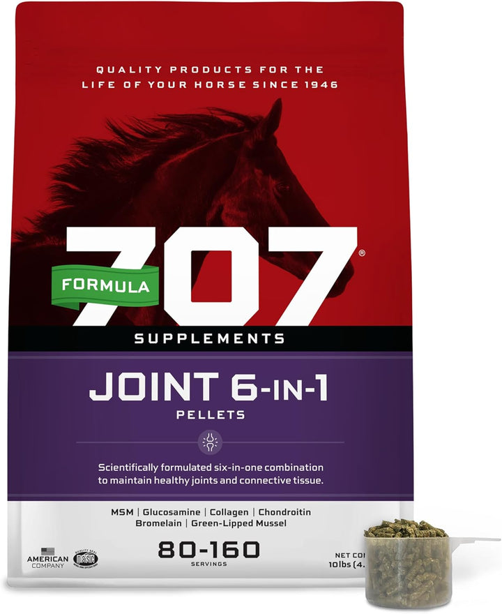 Joint 6In1 Equine Supplement 5 Lb Bag - Support for Joint Integrity and Inflammatory Response in Horses - Green-Lipped Mussel, MSM, Glucosamine, Chondroitin & Collagen