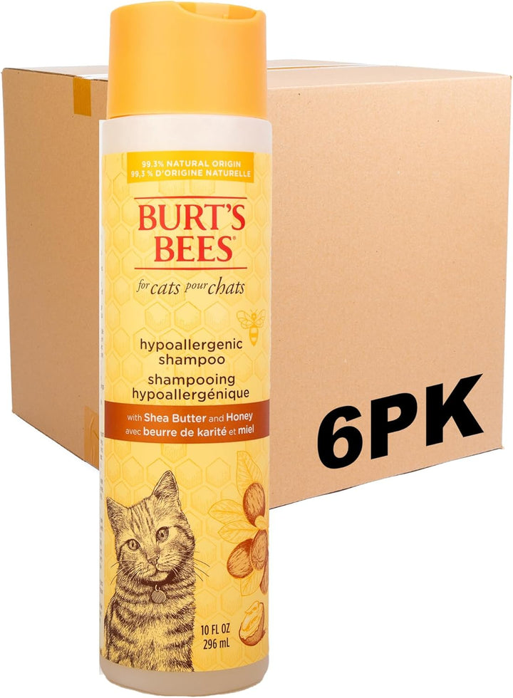 Hypoallergenic Cat Shampoo with Shea Butter and Honey - a Gentle Kitten Shampoo for Indoor Cats with Dry & Itchy Skin, Sensitive Skin, Cat Bathing Supplies, 10 Fl Oz