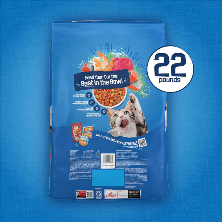 Purina  Dry Cat Food Seafood Sensations with Salmon, Tuna, and Shrimp Flavors - 22 Lb. Bag