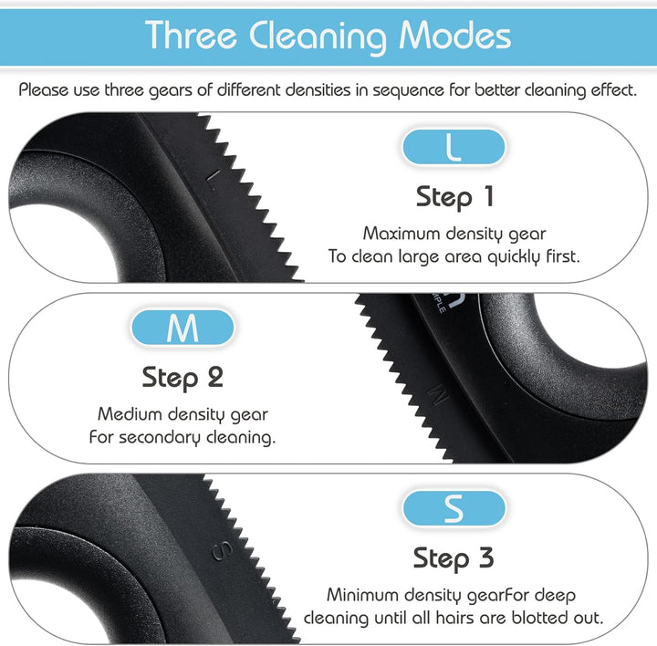 Mini Pet Hair Remover for Car Detailing Supplies, Carpet Dog Hair Remover for Car Interior, Triangle Dog Hair Remover for Auto Detailing, Couch, Furniture, Lint, Carpet (Jet Black)