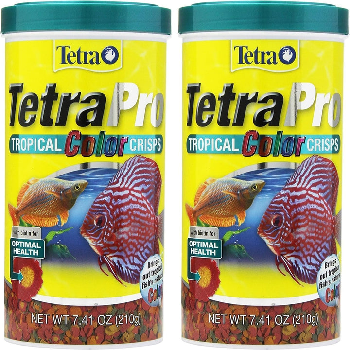 pro Tropical Color Crisps, Fish Food with Natural Color Enhancers, Tropical Fish Food, 7.41 Ounces