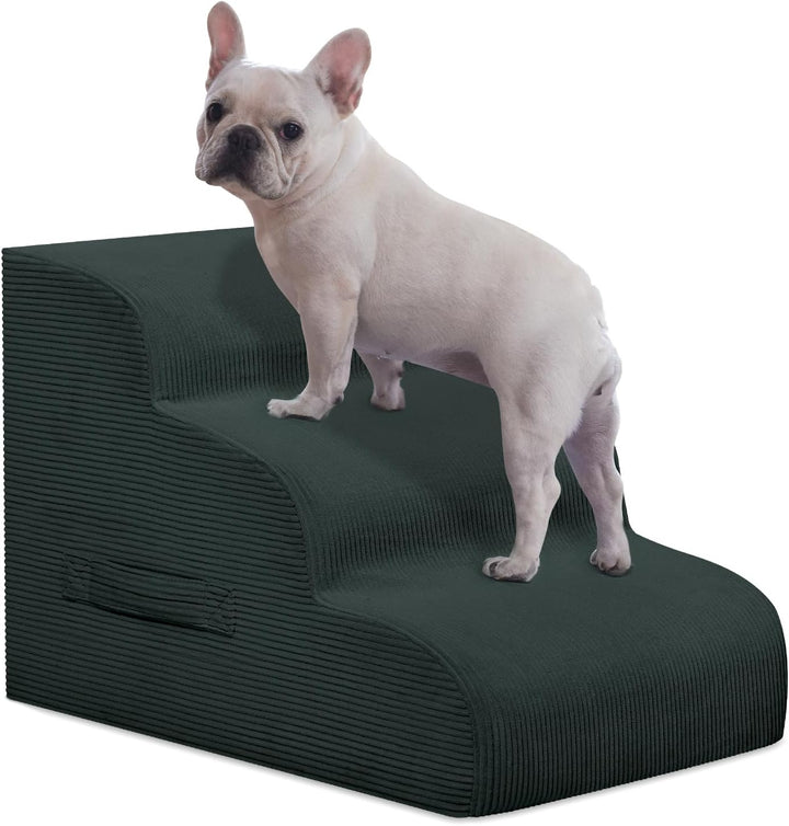 Dog Stairs for Small Dogs and Cats, 20" H 4 Steps Dog Ramp for High Beds, Couch, Sofa, Waterproof Pet Stairs with Removable Washable Cover, Non-Slip Sturdy Pet Steps